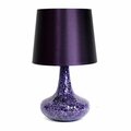Creekwood Home 14.17-in. Patchwork Crystal Glass Table Lamp, Purple CWT-2016-PR